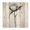 Designart - Retro Cotton Flower - Traditional Print on Natural Pine Wood